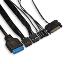 Корпус Miditower ExeGate EVO-8225-EVO800 (ATX, БП EVO800RGB с вент. 12см, 2*USB+1*USB3.0, черный, 2 вент. с RGB подсветкой и полоса на передней панели, боковая панель - закаленное стекло)4