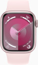 Смарт-часы Apple Watch Series 9 A2978 41мм OLED корп.розовый Sport Band рем.светло-розовый разм.брасл.:S/M (MR933LL/A)2