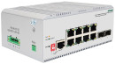 Unmanaged Industrial Switch 8x1000Base-T PoE, 2x1000Base-X SFP, PoE Budget 185W, Surge 4KV, -40 to 75°C2