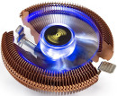 Кулер ExeGate Wizard EE91-PWM.Cu.BLUE (Al+Cu, LGA775/1150/1151/1155/1156/1200/1700/AM2/AM2+/AM3/AM3+/AM4/AM5/FM1/FM2/754/939/940, TDP 80W, Fan 90mm, PWM, 800-2400RPM, Hydro bearing, 4pin, 11-24db, 230г, голубая подсветка, с термопастой, на защелках, Color