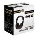 Полноразмерные наушники с микрофоном (гарнитура) ExeGate Office HS-130S (2x3.5мм, динамик 40мм, 20-20000Гц, длина кабеля 2.2м, регулировка громкости)2