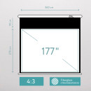 Экран S'OK SCPSM-360x270-ED90 Pro 177'', настенно-потолочный, моторизованный, Fiberglass, белый2