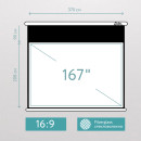 Экран S'OK SCPSM-370x208FG-ED90 Pro 167''  настенно-потолочный, моторизованный, Fiberglass, белый2