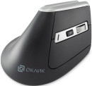 Мышь Оклик 991MW серый оптическая (2400dpi) silent беспроводная BT/Radio USB для ноутбука (7but)3