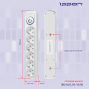 Сетевой фильтр Ippon BK-6-EU-3-16-W 3м (6 розеток) белый (коробка)10