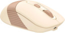 Мышь A4Tech Fstyler FG10CS Air бежевый/коричневый оптическая (2000dpi) silent беспроводная USB для ноутбука (4but)4
