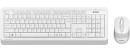 Клавиатура + мышь A4Tech Fstyler FG1010S клав:белый/серый мышь:белый/серый USB беспроводная Multimedia (FG1010S WHITE)