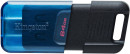 Флешка 64Gb Kingston DT80M/64GB USB 3.2 USB Type-C черный синий