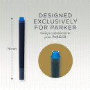Картридж Parker Quink Z11 (CW1950383) синие чернила смывающиеся для ручек перьевых (5шт)2