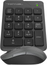 Числовой блок + мышь A4Tech Fstyler FG1600C Air клав:серый мышь:серый/черный USB беспроводная slim (FG1600C)4