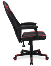 Кресло игровое Оклик -121G черный/красный сиденье черный/красный искусст.кожа/сетка с подголов. крестов. пластик черный8