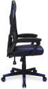 Кресло игровое Оклик -121G черный/синий сиденье черный/синий искусст.кожа/сетка с подголов. крестов. пластик черный2
