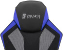 Кресло игровое Оклик -121G черный/синий сиденье черный/синий искусст.кожа/сетка с подголов. крестов. пластик черный4