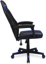 Кресло игровое Оклик -121G черный/синий сиденье черный/синий искусст.кожа/сетка с подголов. крестов. пластик черный5
