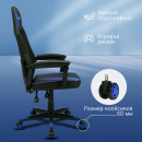 Кресло игровое Оклик -121G черный/синий сиденье черный/синий искусст.кожа/сетка с подголов. крестов. пластик черный6