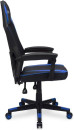 Кресло игровое Оклик -121G черный/синий сиденье черный/синий искусст.кожа/сетка с подголов. крестов. пластик черный7