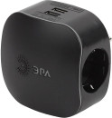 Разветвитель Эра SP-3e-USB-BLACK 3 розетки 2xUSB4