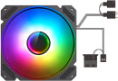 Кулер для корпуса ПК/ Gamemax FN-12Rainbow-C9-Infinity, 12CM ARGB Rainbow Infinity, frame with reflective design, 3pin+4Pin connector3