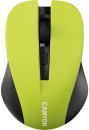 CANYON MW-1, Yellow 2.4GHz wireless optical mouse with 3 buttons, 800/1200/1600 DPI adjustable2