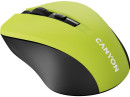 CANYON MW-1, Yellow 2.4GHz wireless optical mouse with 3 buttons, 800/1200/1600 DPI adjustable3