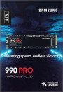 Твердотельный накопитель SSD M.2 4 Tb Samsung 990 PRO Read 7450Mb/s Write 6900Mb/s 3D NAND TLC6