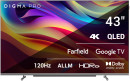 Телевизор QLED Digma Pro 43" QLED 43L Google TV Frameless черный/серебристый 4K Ultra HD 120Hz HSR DVB-T DVB-T2 DVB-C DVB-S DVB-S2 USB WiFi Smart TV9