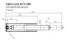Газлифт Бюрократ 340Gazlift 340/GAZLIFT/100 для офис.кресла 50мм4