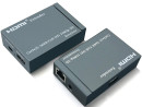 ORIENT VE045IR, HDMI extender (Tx+Rx), активный удлинитель до 60 м по витой паре Cat5e/6, HDMI 1.4а, 1080p@60Hz/3D, HDCP, доп. вых. HDMI, передача ИК сиг. упр.( IR-TX/Rx в компл), БП 5В/1А (31323)2