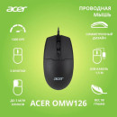 Мышь Acer OMW126, оптическая, проводная, USB, черный [zl.mceee.010]2