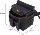 Поясная сумка монтажника Deli DL-P4  220 x 200 x 140мм, 6 карманов, ткань Оксфорд 600D10