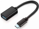 Адаптер USB Type C USB 3.0 0.12м KS-is KS-725 круглый черный