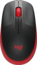 Мышь Logitech M190 черный/красный оптическая (1000dpi) беспроводная USB (2but)