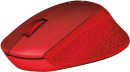 Мышь Logitech M331 Silent Plus красный оптическая (1000dpi) silent беспроводная USB3