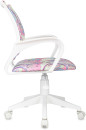 Кресло детское Бюрократ BUROKIDS 1 W мультиколор луна розовая крестов. пластик пластик белый3