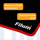 Filum FL-MP-S-GAME Коврик игровой для мыши, серия- Bulldozer, черный, оверлок, размер “S”- 250*200*3 мм, ткань+резина.2
