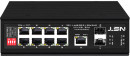 Промышленный PoE коммутатор Fast Ethernet на 8 FE RJ45 PoE + 1 GE RJ45 + 2 GE SFP порта. Порты Ethernet: 8x10/100Base-T, 1x10/100/1000Base-T, 2x1000Base-X. Порты PoE: 1-2 - до 90W (IEEE 802.3af/at/bt),3-8 - до 30W (IEEE 802.3af/at). PoE WatchDog (Антизависание PoE устройств), Fiber WatchDog (Антизависание SFP модулей). Автоматическое определение PoE устройств. Суммарная мощность PoE - до 360W. Поддержка режима CCTV: передача данных и питания - до 250м. Встроенная грозозащита 6kV на порт, электро2