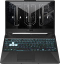 Ноутбук ASUS TUF Gaming A15 FA506NF-HN060 15.6" 1920x1080 AMD Ryzen 5-7535HS SSD 512 Gb 16Gb WiFi (802.11 b/g/n/ac/ax) Bluetooth 5.3 nVidia GeForce RTX 2050 4096 Мб черный DOS 90NR0JE7-M005506