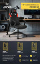 Кресло для геймеров Zombie 50 BR чёрный красный9