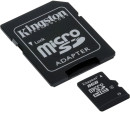 Карта памяти Micro SDHC 8GB Class 4 Kingston SDC4/8GB + адаптер SD3