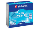 Диски CD-R 700Mb 52x SlimCase Verbatim Azo Crystal 10шт 43342