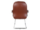 Кресло Buro T-9950AV/Brown низкая спинка коричневый кожа полозья4