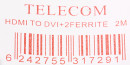 Кабель HDMI-DVI 2.0м VCOM Telecom 2 фильтра позолоченные контакты CG480F/CG481F2
