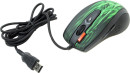 Мышь проводная A4TECH XL-750BK Green fire чёрный зелёный USB3