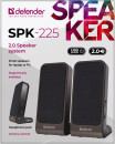 Колонки компьютерные DEFENDER SPK-225, 2.0, 4 Вт, пластик, черные, 652204