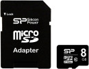Карта памяти Micro SDHC 8GB Class 10 Silicon Power SP008GBSTH010V10-SP + адаптер SD2