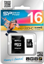 Карта памяти Micro SDHC 16GB Class 10 Silicon Power SP016GBSTH010V10-SP + адаптер SD