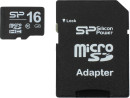 Карта памяти Micro SDHC 16GB Class 10 Silicon Power SP016GBSTH010V10-SP + адаптер SD2