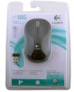 Мышь беспроводная Logitech M185 чёрный серый USB + радиоканал 910-002238