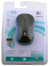 Мышь беспроводная Logitech M185 чёрный синий USB 910-002239/910-002236