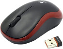 Мышь беспроводная Logitech M185 чёрный красный USB 910-0022402